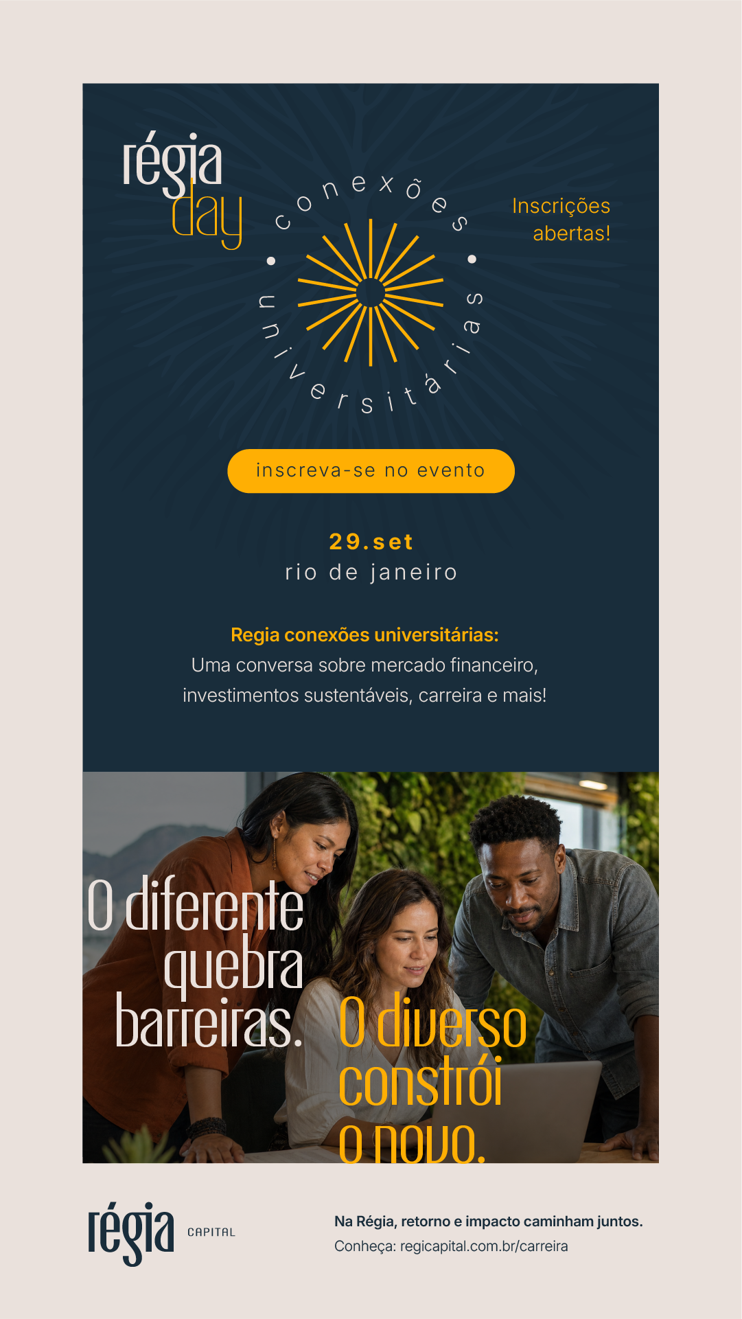 evento Regia Day - Conexões Universitárias